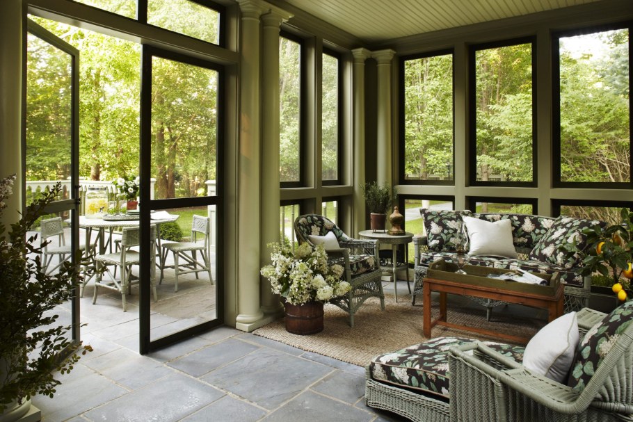 Застекленная веранда интерьер