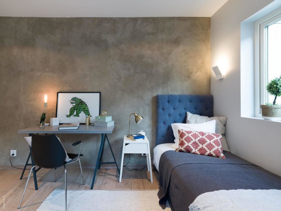 Песочные стены в интерьере