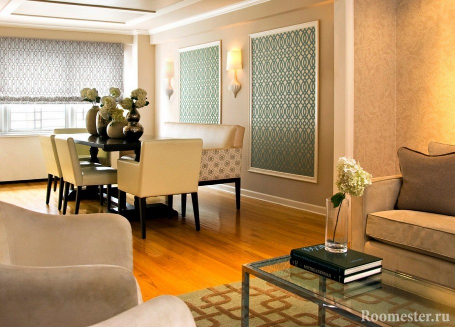 Обойные вставки в интерьере