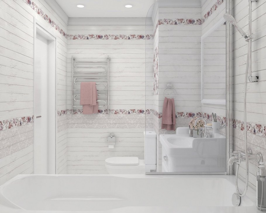 Кер. Плитка шебби Шик декор белый 1064-0027/1064-0097 20х60 (lb-Ceramics)