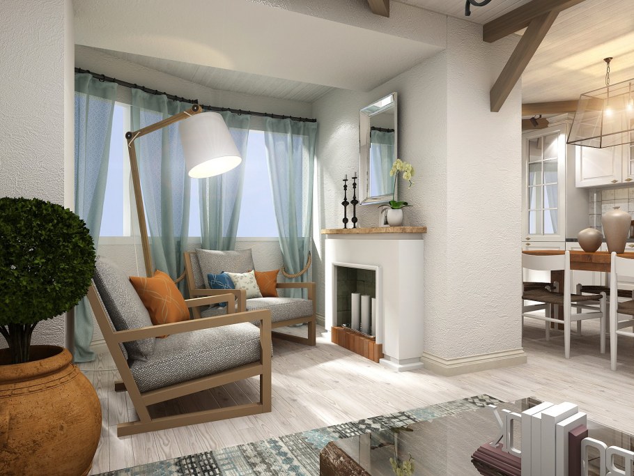 Гостиная в средиземноморском стиле