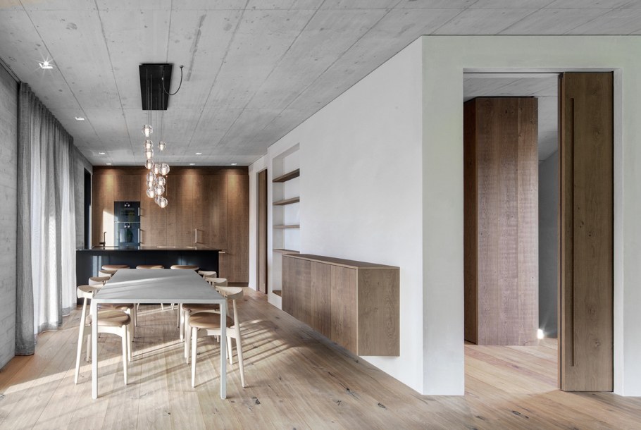 Бетон и дерево в интерьере