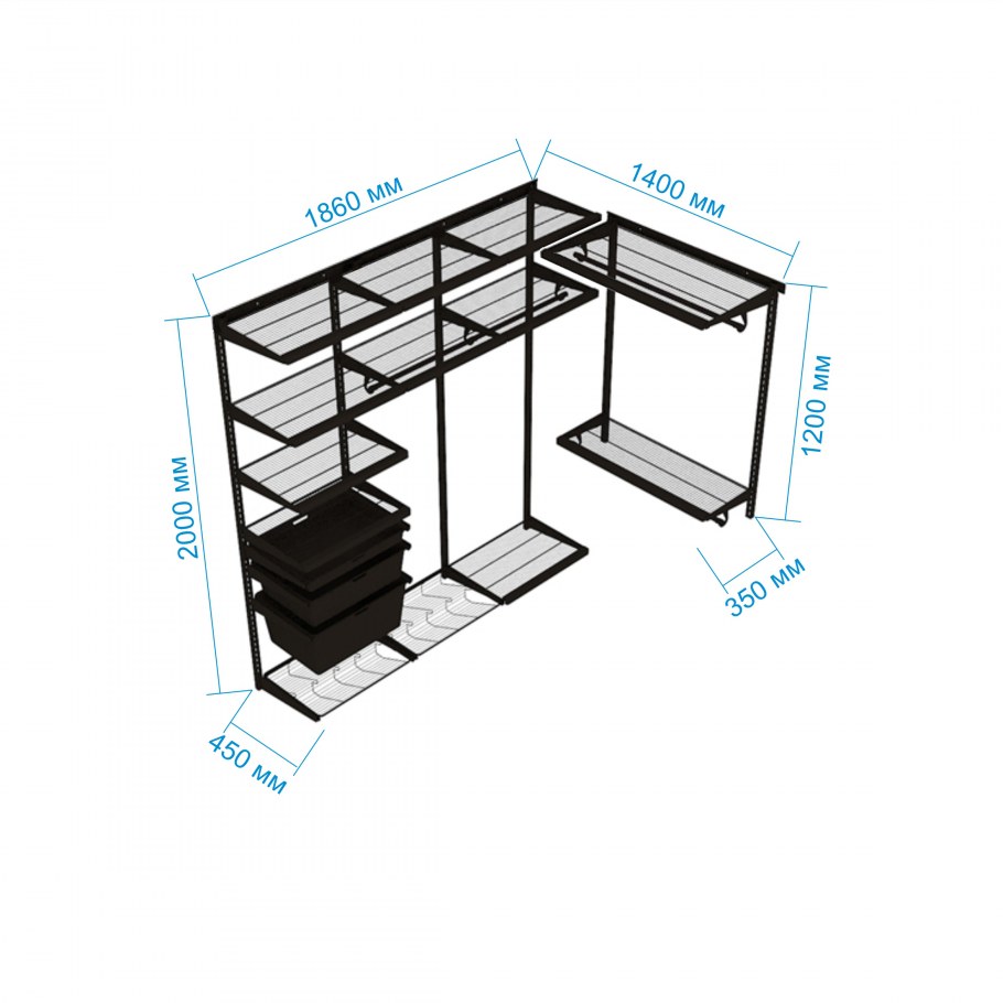 Модуль для гардеробной модуль 6 Elegance