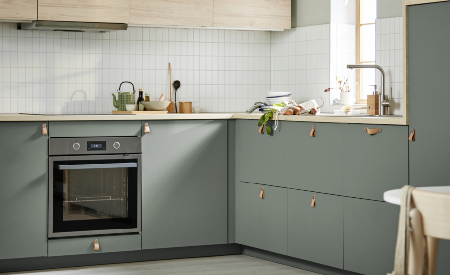 Кухня икеа КНОКСХУЛЬТ серая