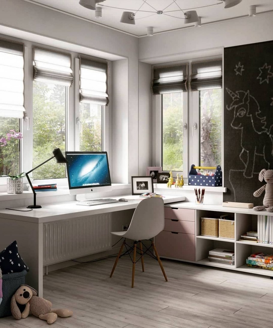 Комната подростка стол у окна