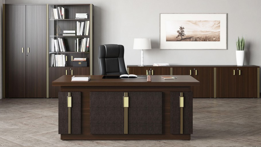 Стол руководителя Chicago темный дуб