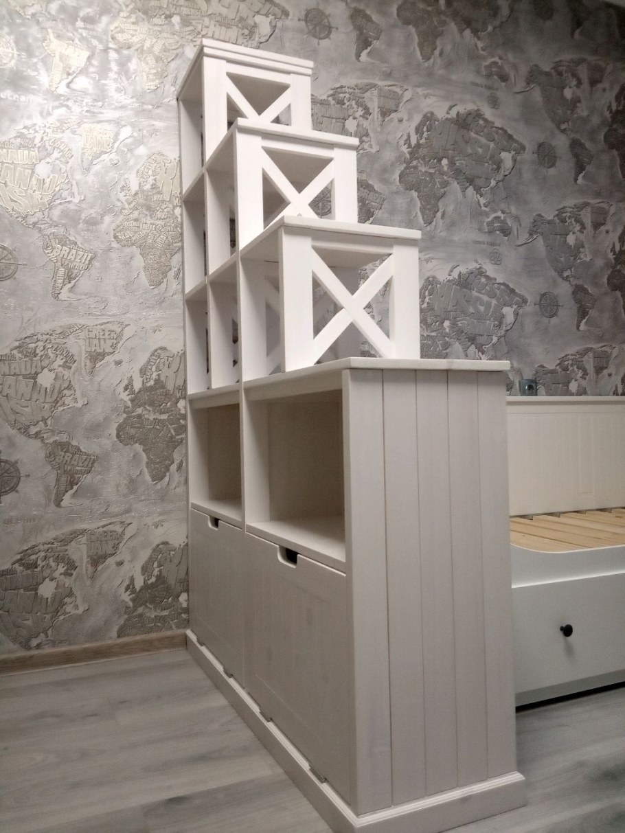 Зонирующий стеллаж лофт