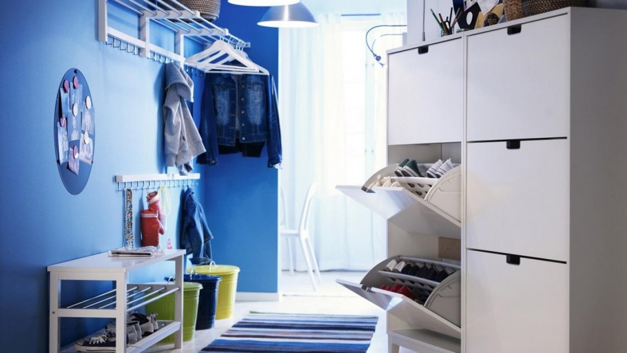 Минималистическая прихожая ikea