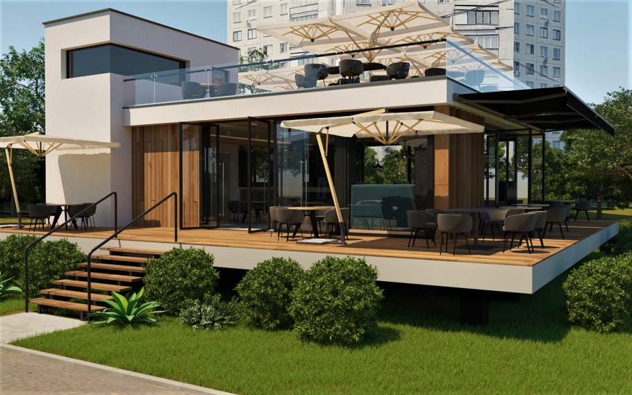 Терраса с эксплуатируемой крышей