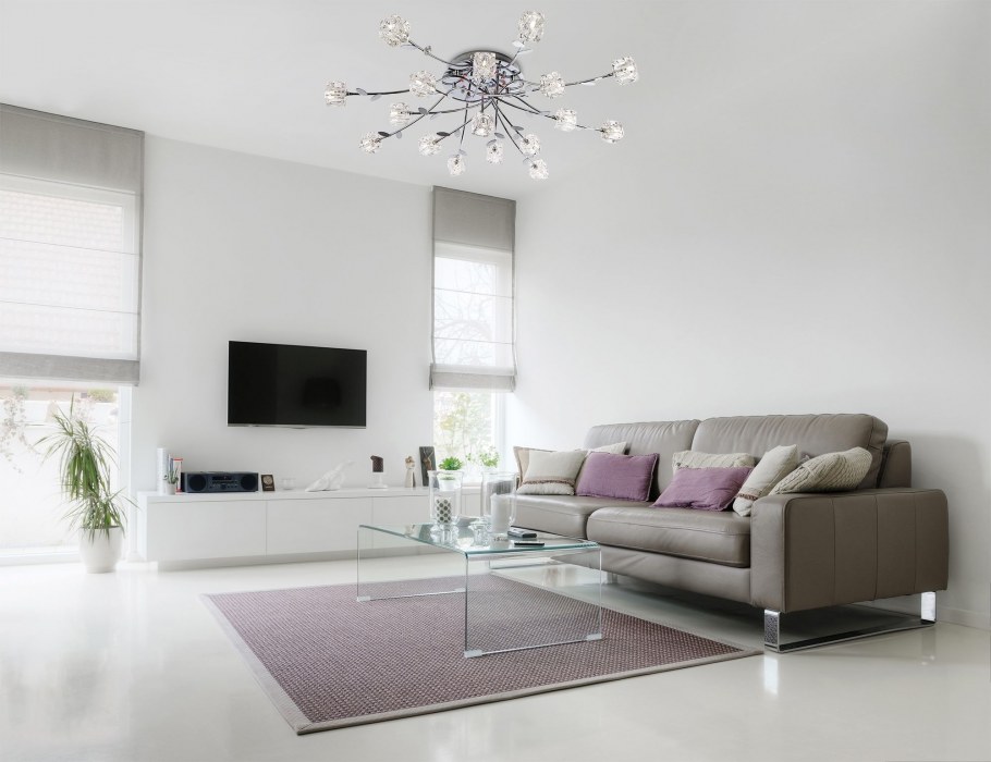 Люстра светодиодная Eurosvet Bianka 90037/6, 15 м², цвет хром