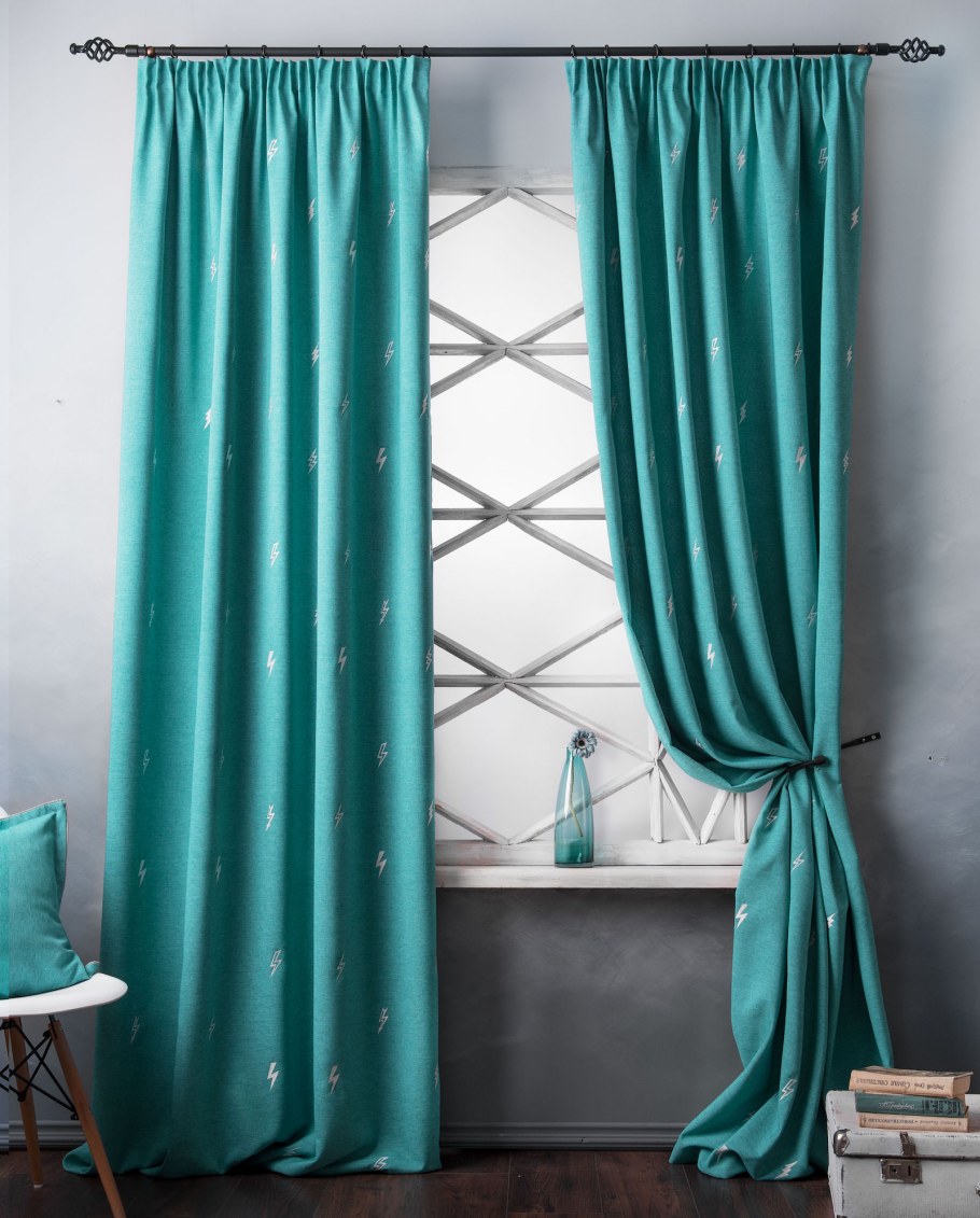 Шторы блэкаут Амалия бирюза