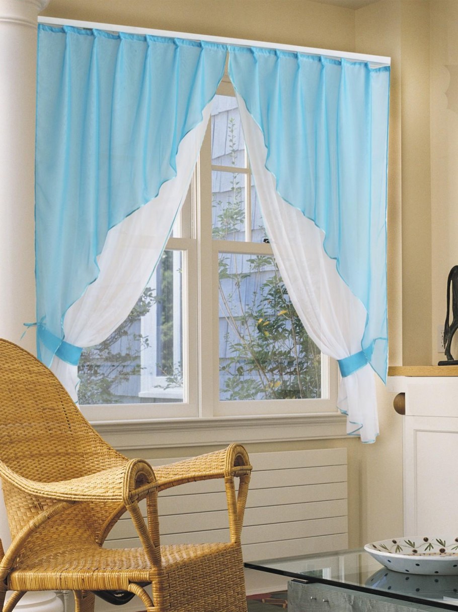 Бирюзовые шторы