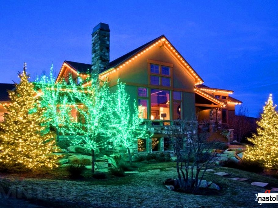 Декоративное освещение загородного дома