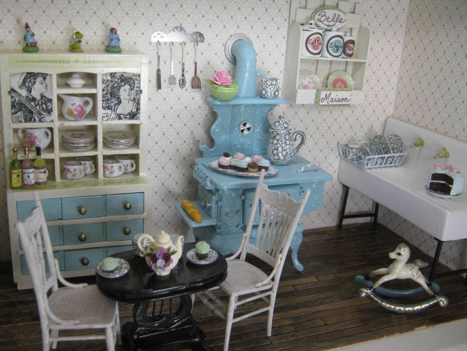 Кухня в стиле шебби Шик в маленькой кухне