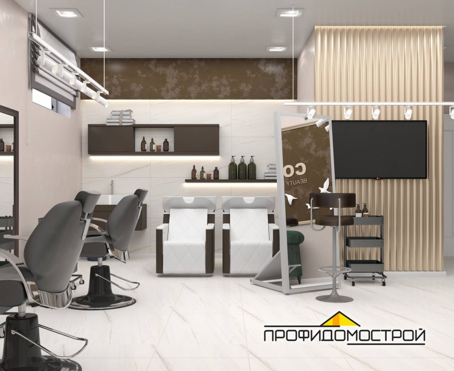 Интерьеры парикмахерских