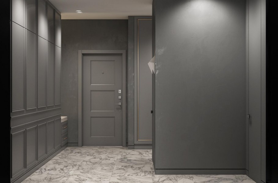 Серые двери в интерьере