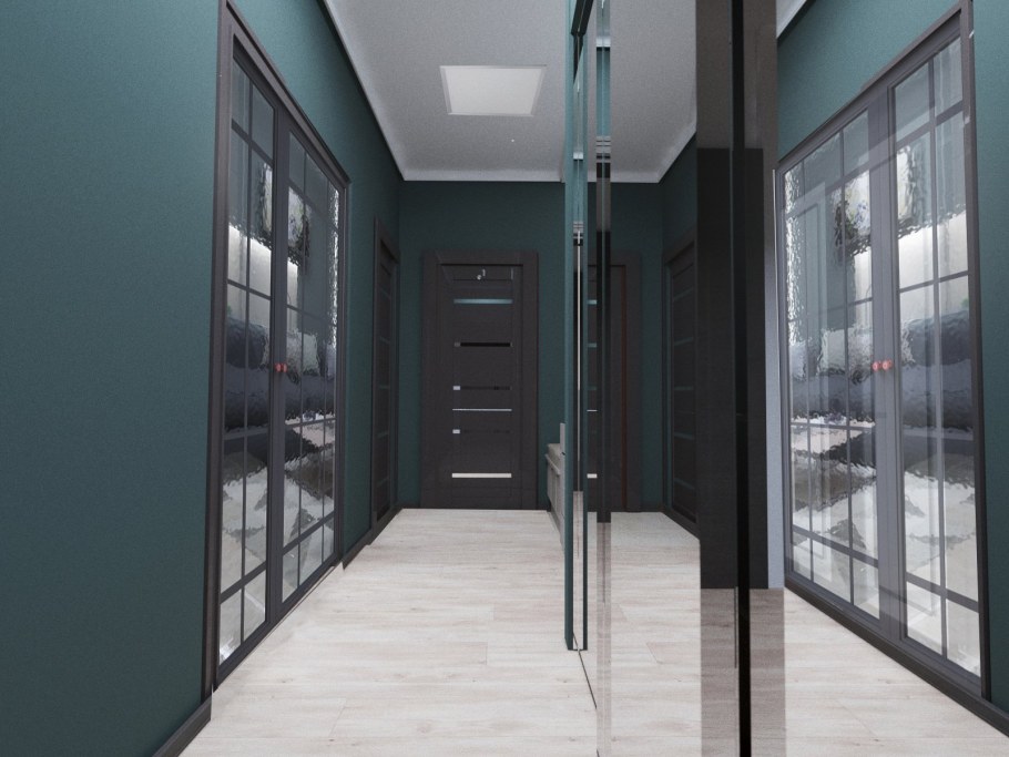 Современная прихожая в серых тонах