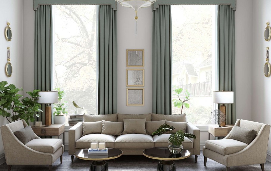 Гостиная с эркером в стиле Неоклассика