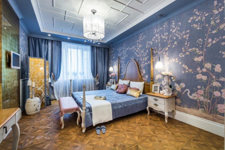 Дизайн спальни в стиле Шинуазри