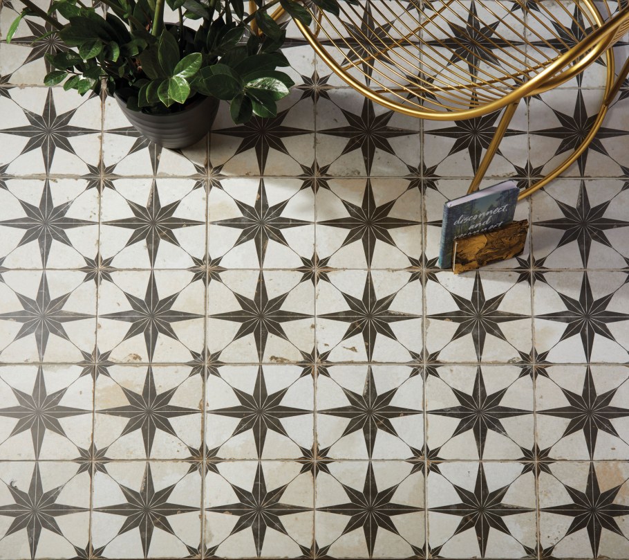 Плитка со звездами напольная