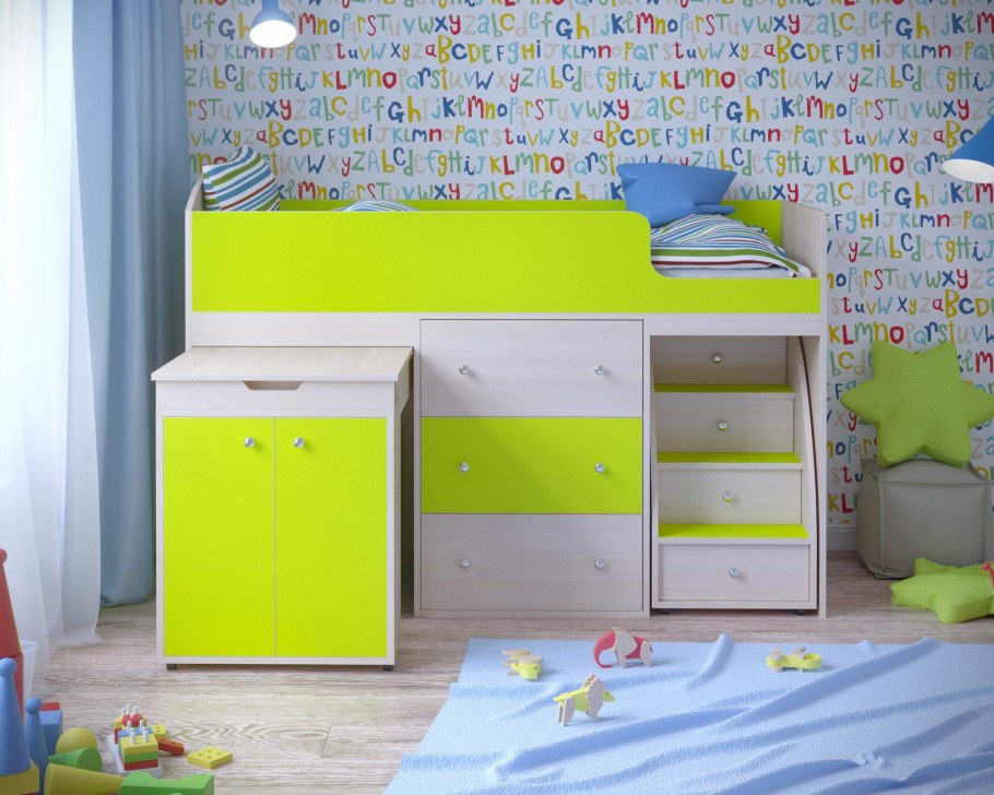 Кровать-чердак ЯРОФФ малыш 6