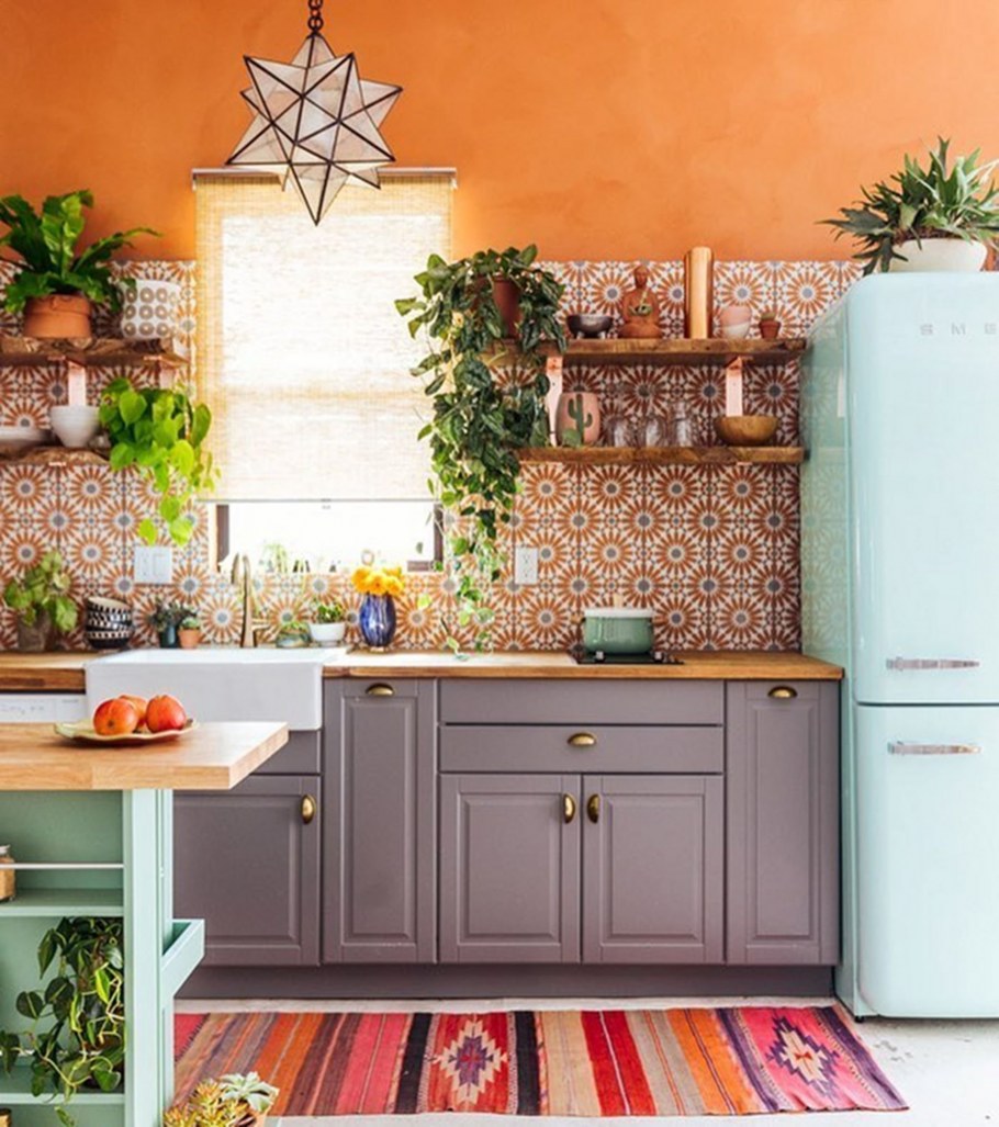 Стиль бохо в интерьере кухни