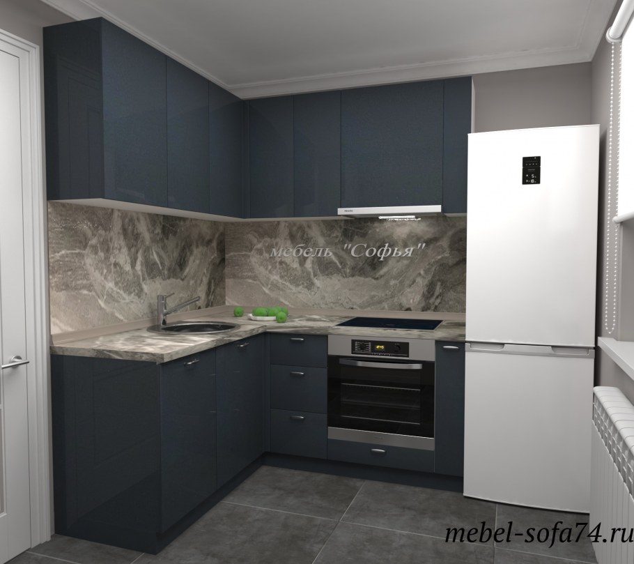 Кухня икеа Воксторп с антресолью