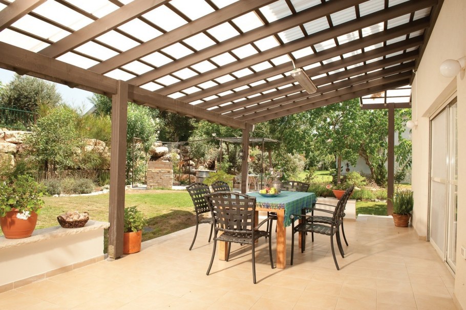 Прозрачная кровля для террасы