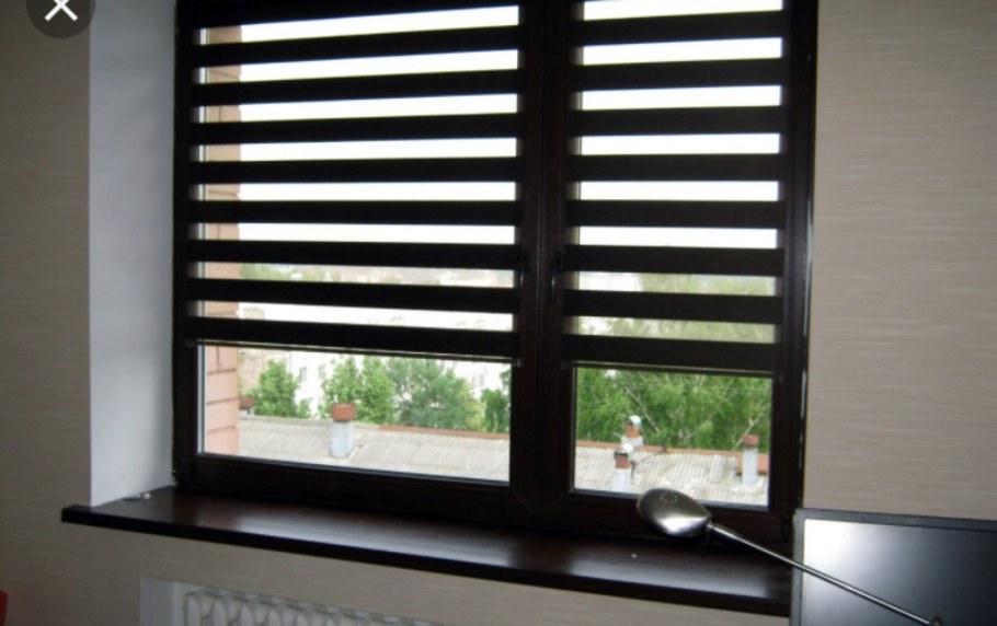 Жалюзи Зебра этник коричневый