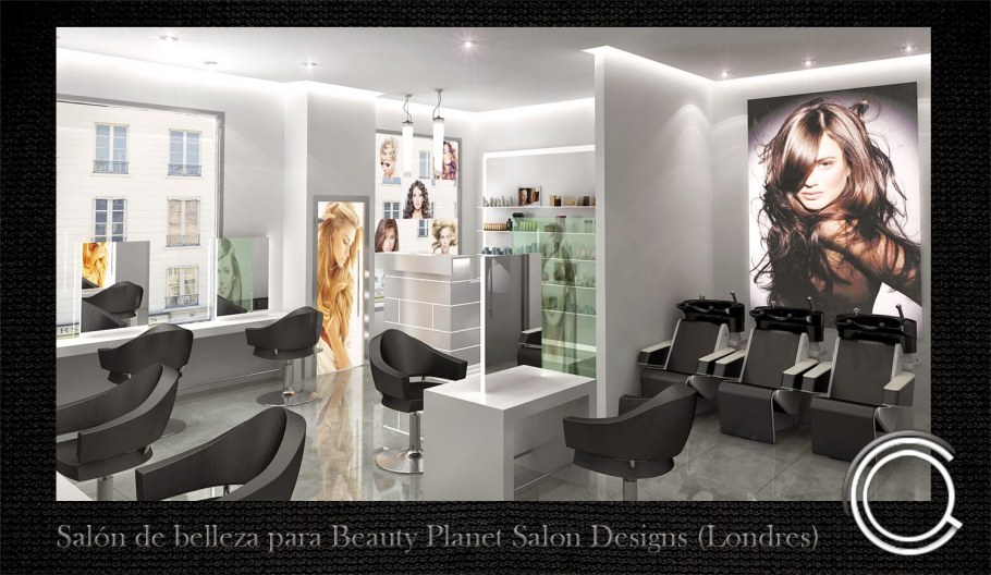 Парикмахерская в фиолетовом цвете