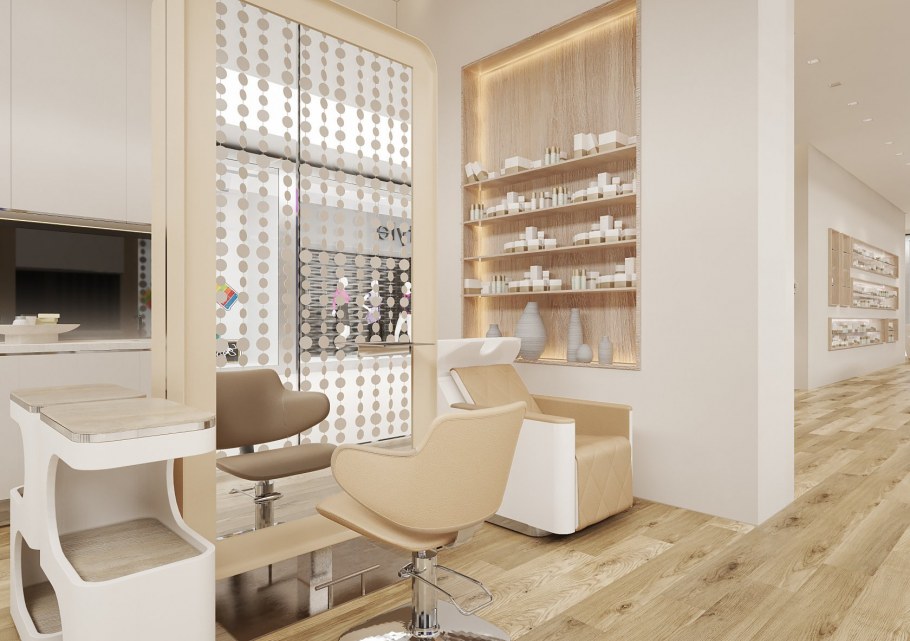 Декор стен в салоне красоты