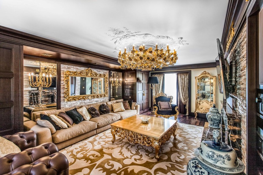 Рублевка особняк гостиная