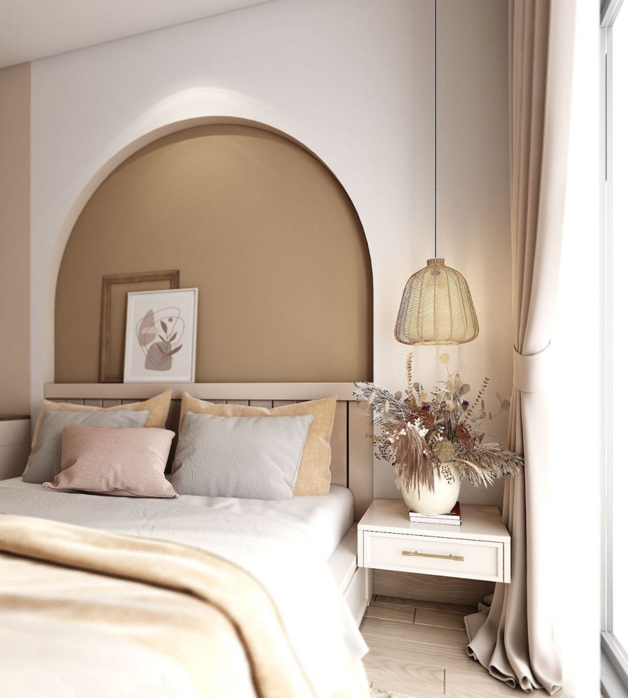 Спальня гостиная в светлых тонах