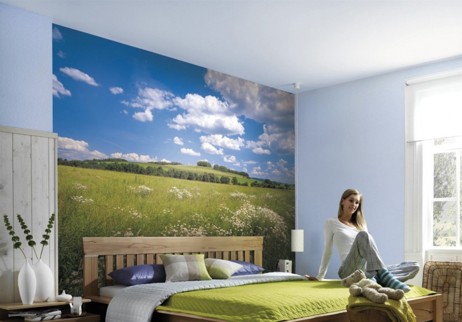 Фотопечать на стене в интерьере