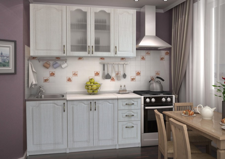 Кухня Виктория угловая белый Сандал