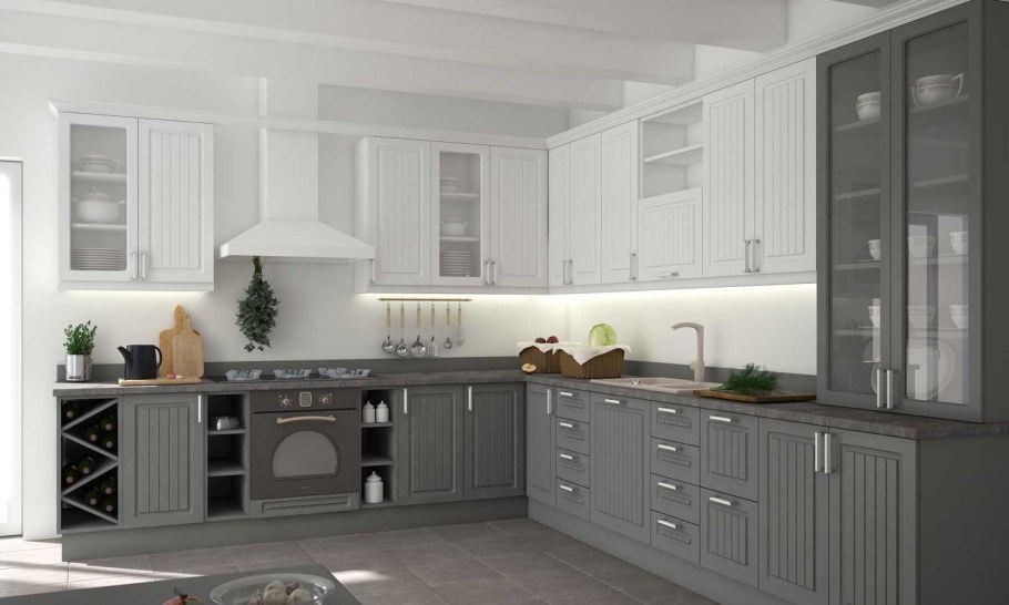 Кухня модульная Виктория Сандал белый