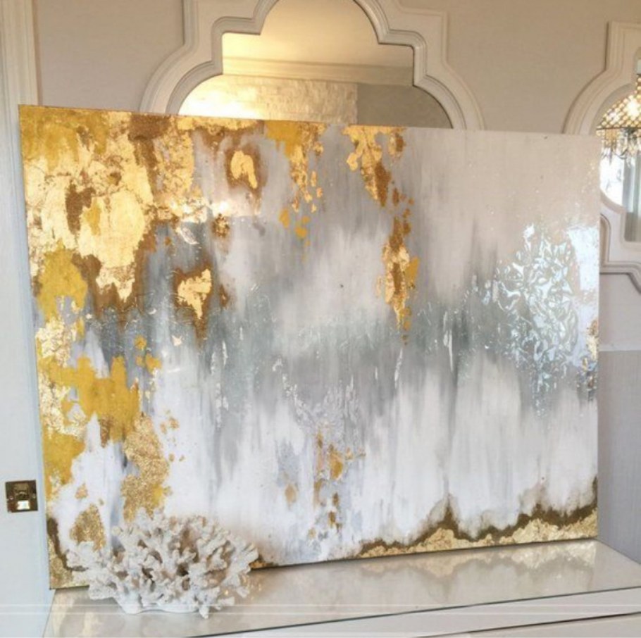 Интерьерная живопись акрилом и поталью