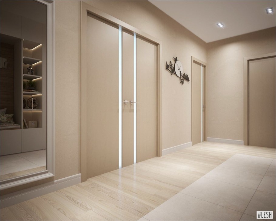 Коридор в бежевых тонах