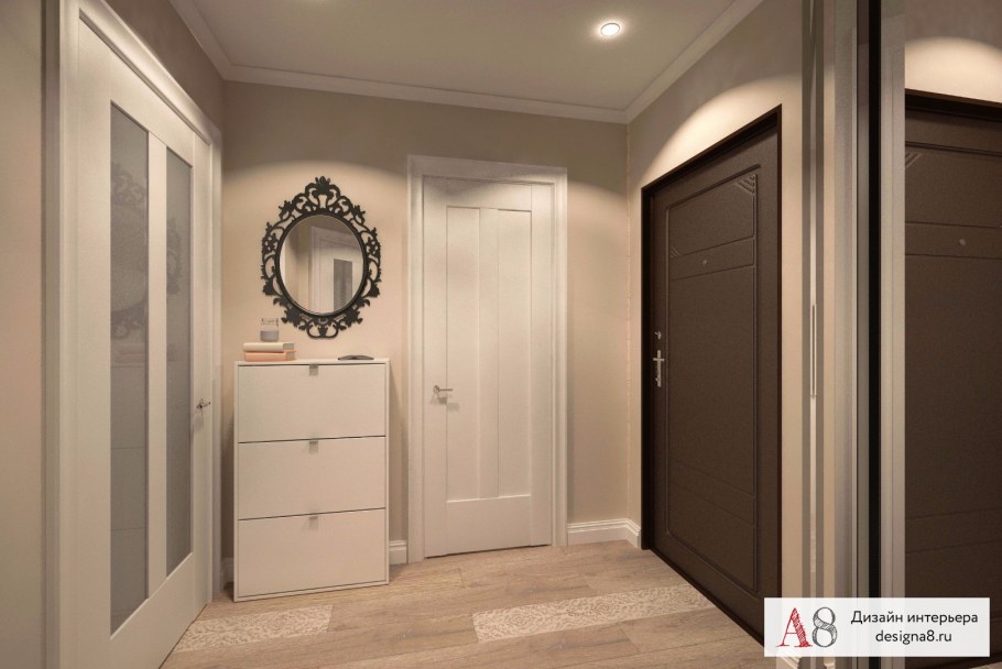 Коридор в светлых тонах