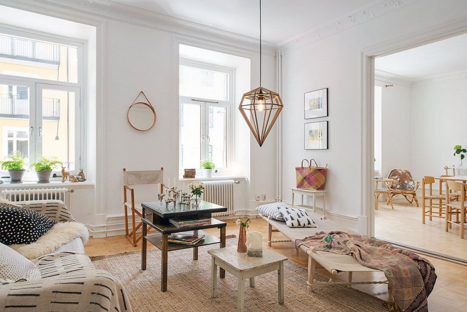 Гостиная в скандинавском стиле