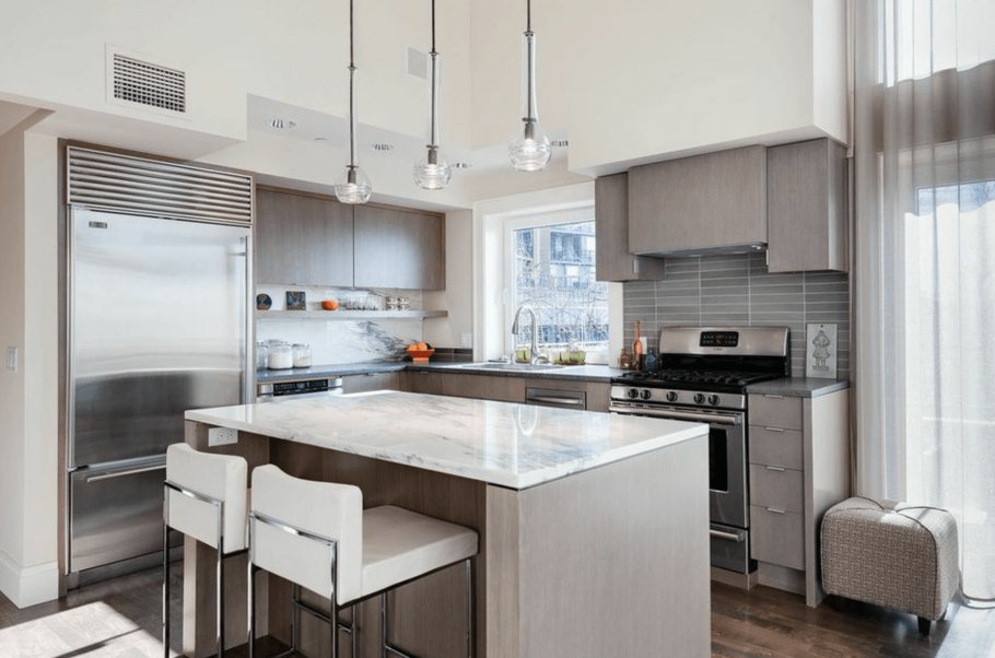 Кухни светло серого цвета