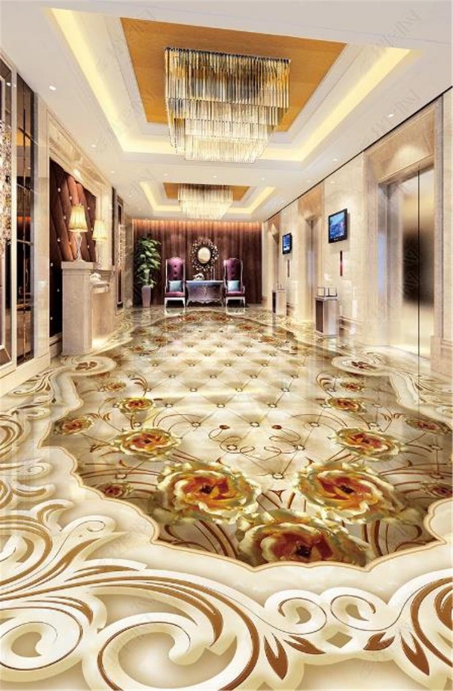 Наливные полы 3д