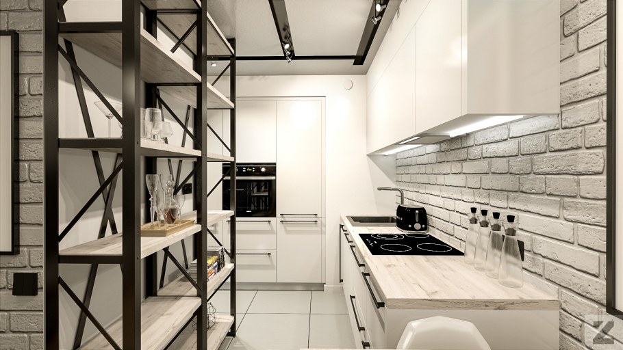 Кухня угловая лофт