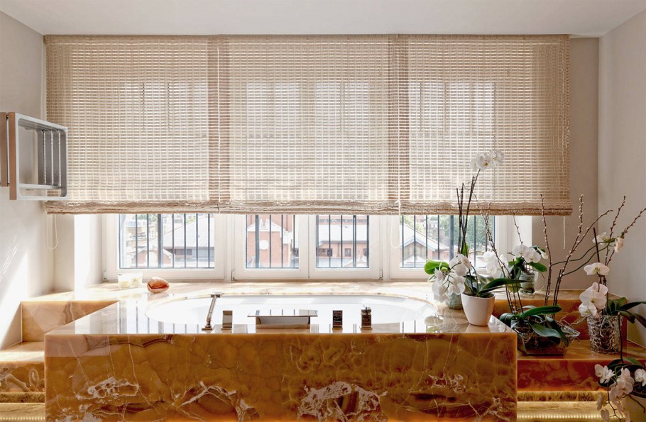 Римские шторы на веранду