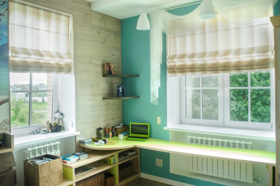 Римская штора в современном интерьере квартиры