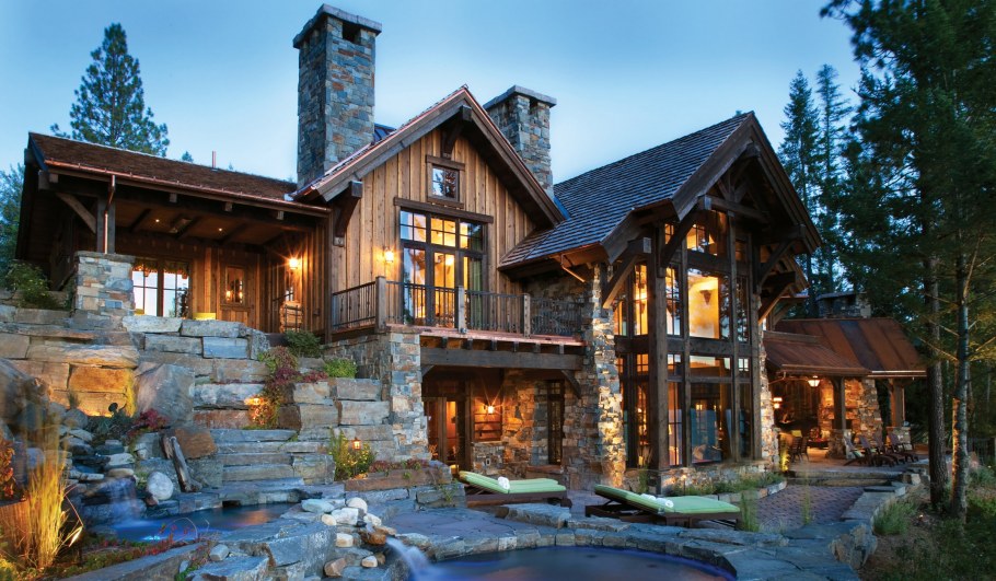 Особняки из камня и дерева в Канаде