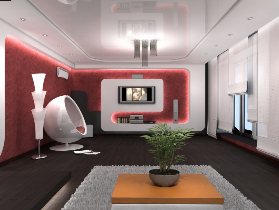 Квадратная гостиная