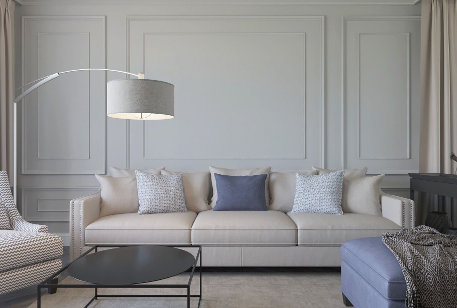 Кухня-гостиная 20 кв.м Неоклассика