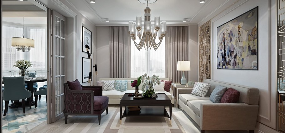 Современный интерьер с элементами классики и лофта