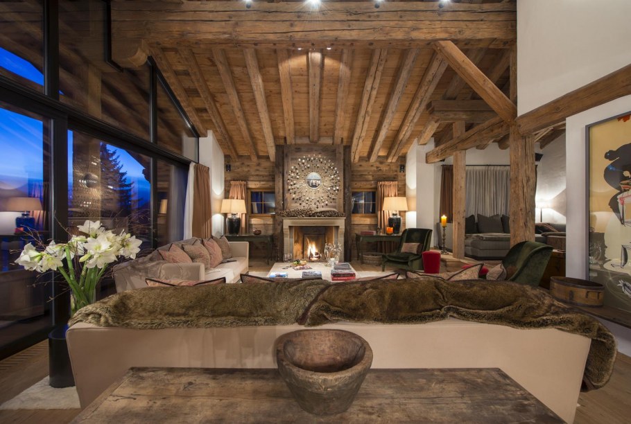 Гостинная в стиль Альпийский Шале